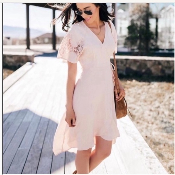 ASTR The Label Blush Wrap Dress - Picture 3 of 6